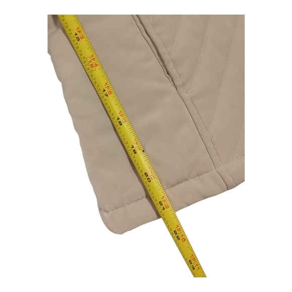 Calvin Klein Women’s Quilted Hooded Beige Zip Button Hook Closure Jacket Small - Picture 7 of 12